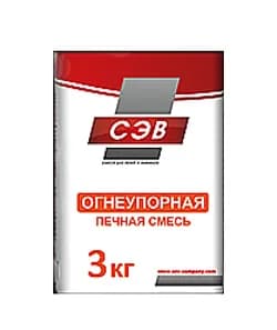 Смесь печная огнеупорная пакет 3 кг (10 шт.), СЭВ