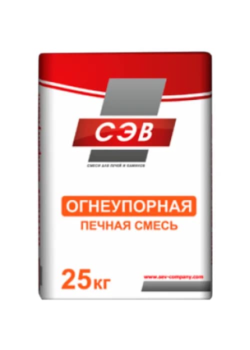 Смесь печная огнеупорная мешок 25 кг, СЭВ