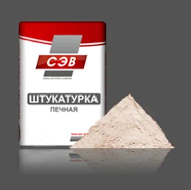 Штукатурка печная пакет 3 кг (10 шт.), СЭВ