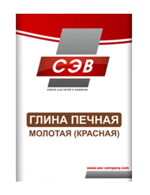 Глина печная (красная) пакет 3 кг (10 шт.), СЭВ
