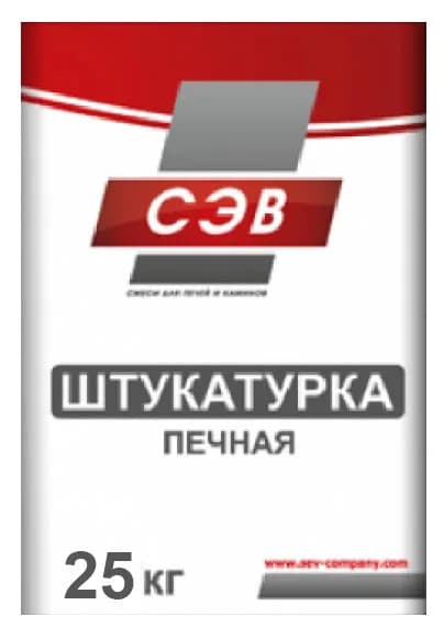 Штукатурка печная мешок 25 кг, СЭВ